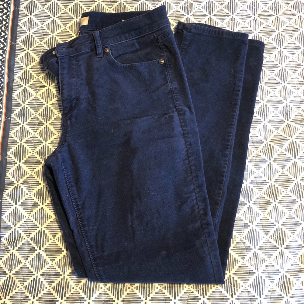 Loft Modern Straight suede-style cord pants, size 8